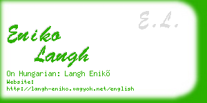 eniko langh business card